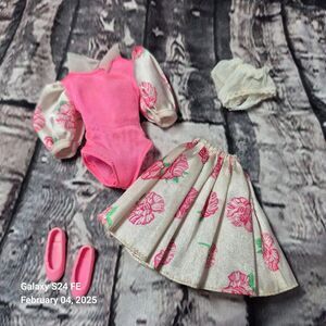 Mattel Peppermint Rose Vintage 4 Piece Lot Body Suit Skirt Panties Shoes EUC